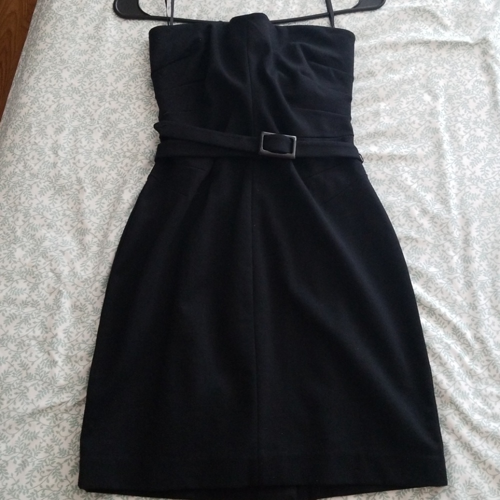 black mini dress